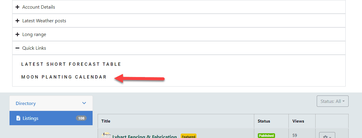 Dayboro Member Dashboard Moon Planting