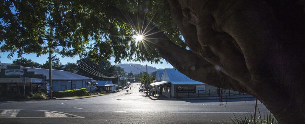 Dayboro Looking down towards the east down Williams Street.