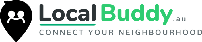 LocalBuddy.au logo with the tagline connect your neighbourhood